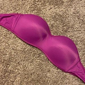 Purple Strapless Push-Up Bra